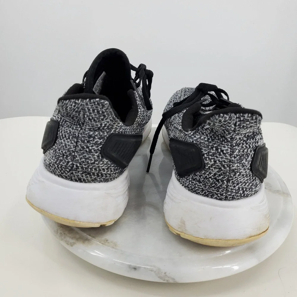 Adidas Duramo 9 Mens Running Shoes Black White Knit BB6917 Size 10.5